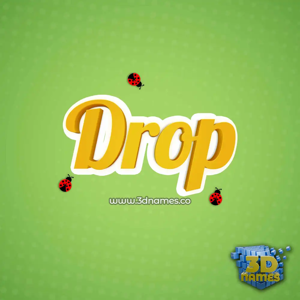 drop in Ladybugs style - 3D name wallpaper