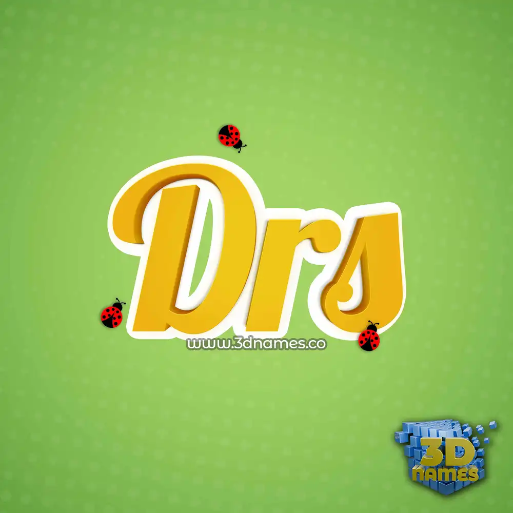 drs in Ladybugs style - 3D name wallpaper
