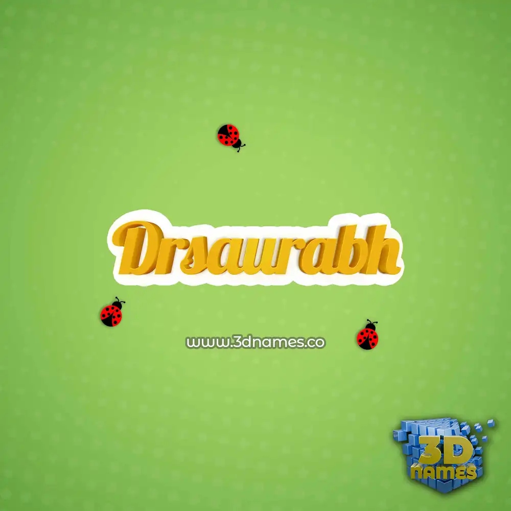 drsaurabh in Ladybugs style - 3D name wallpaper
