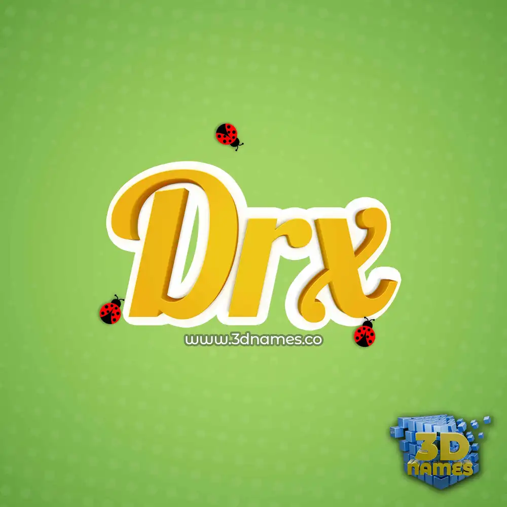 drx in Ladybugs style - 3D name wallpaper