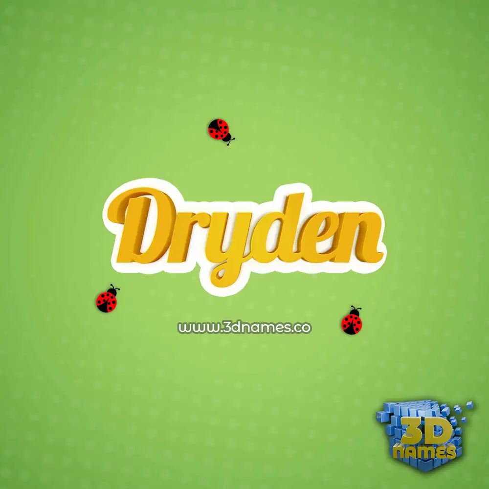 dryden in Ladybugs style - 3D name wallpaper