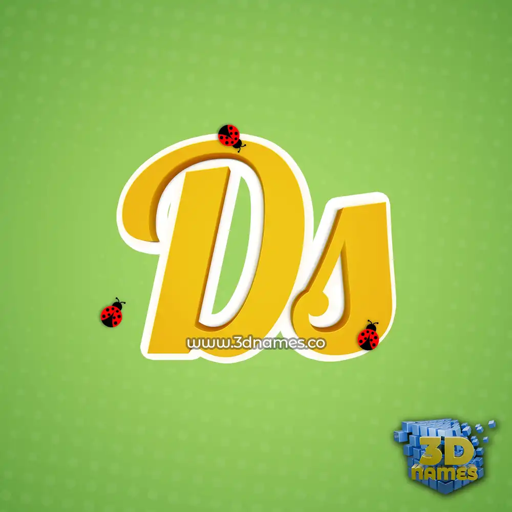 ds in Ladybugs style - 3D name wallpaper