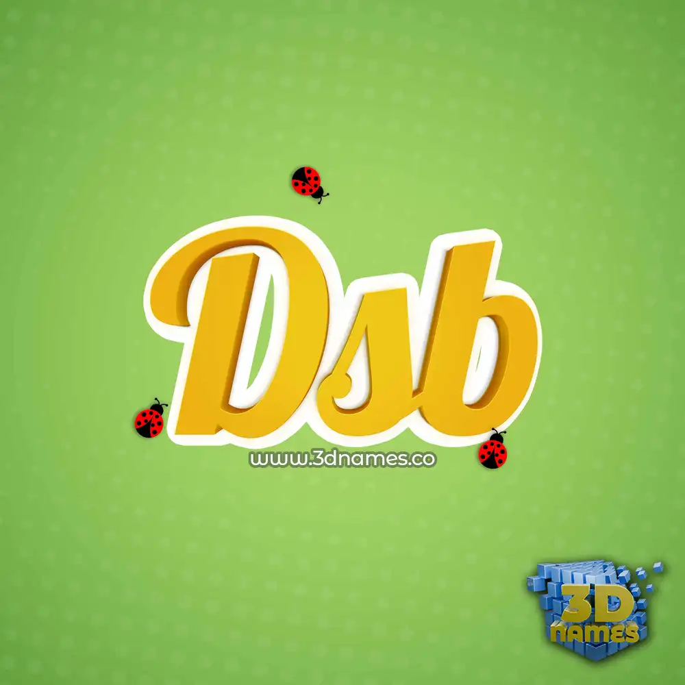 dsb in Ladybugs style - 3D name wallpaper