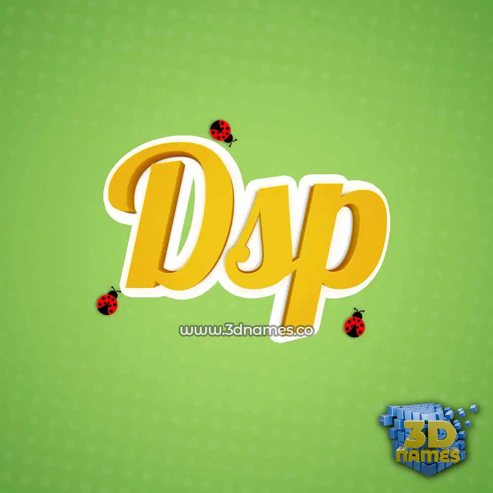 dsp in Ladybugs style - 3D name wallpaper