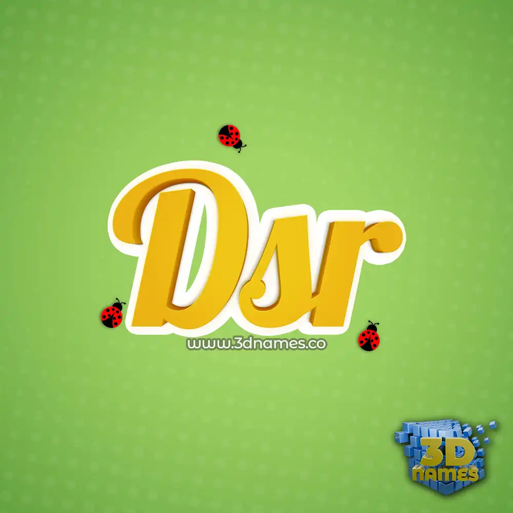 dsr in Ladybugs style - 3D name wallpaper