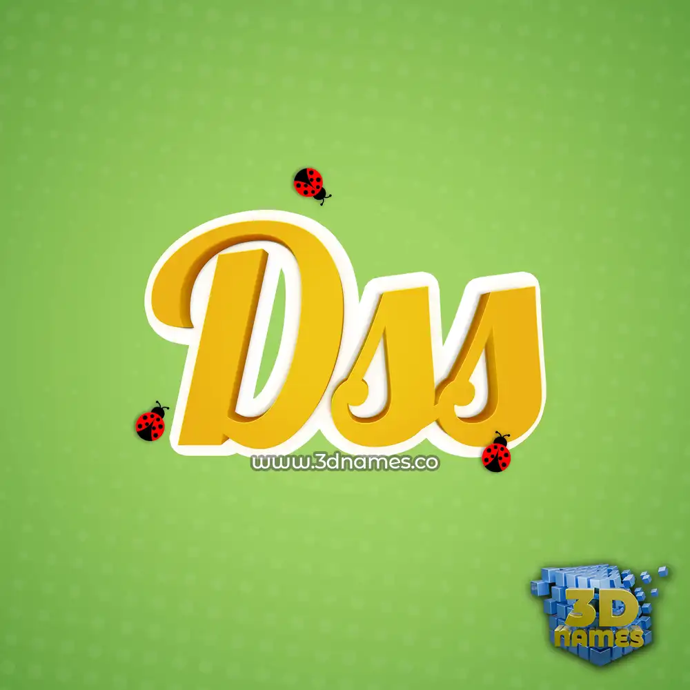 dss in Ladybugs style - 3D name wallpaper