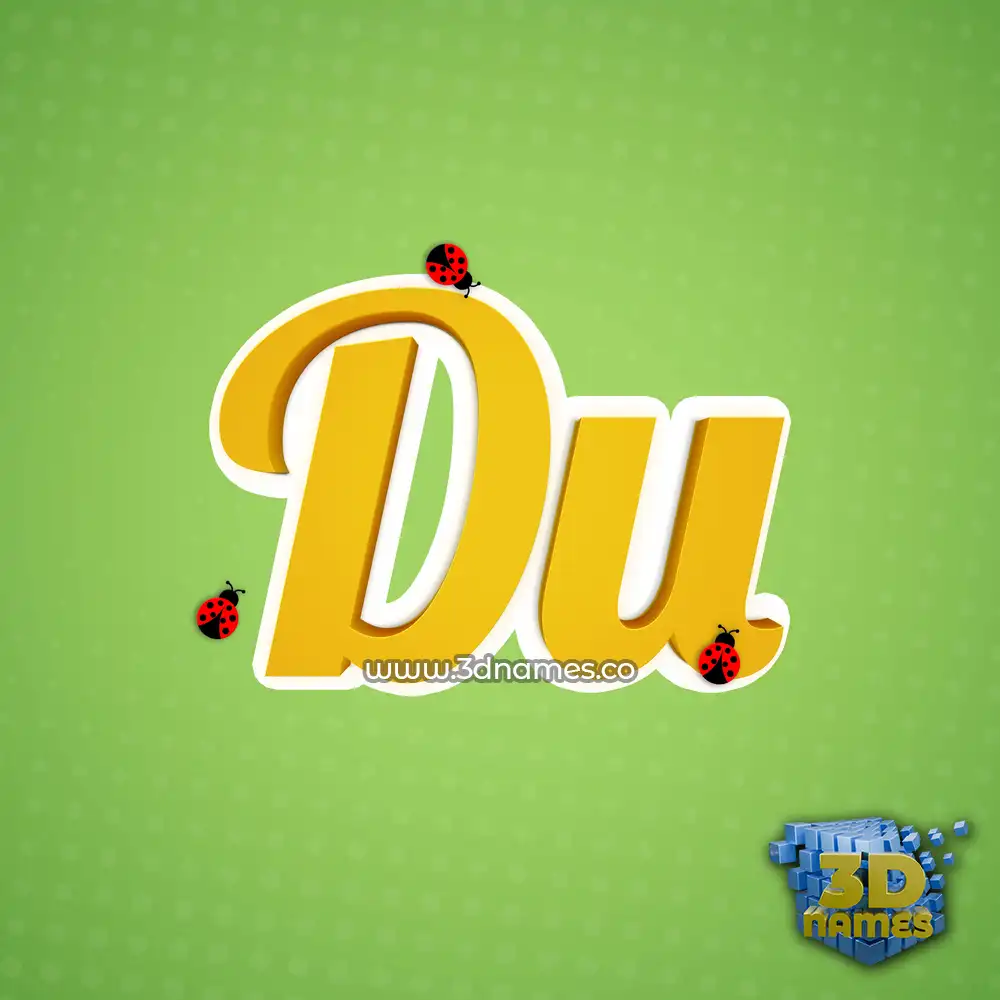 du in Ladybugs style - 3D name wallpaper