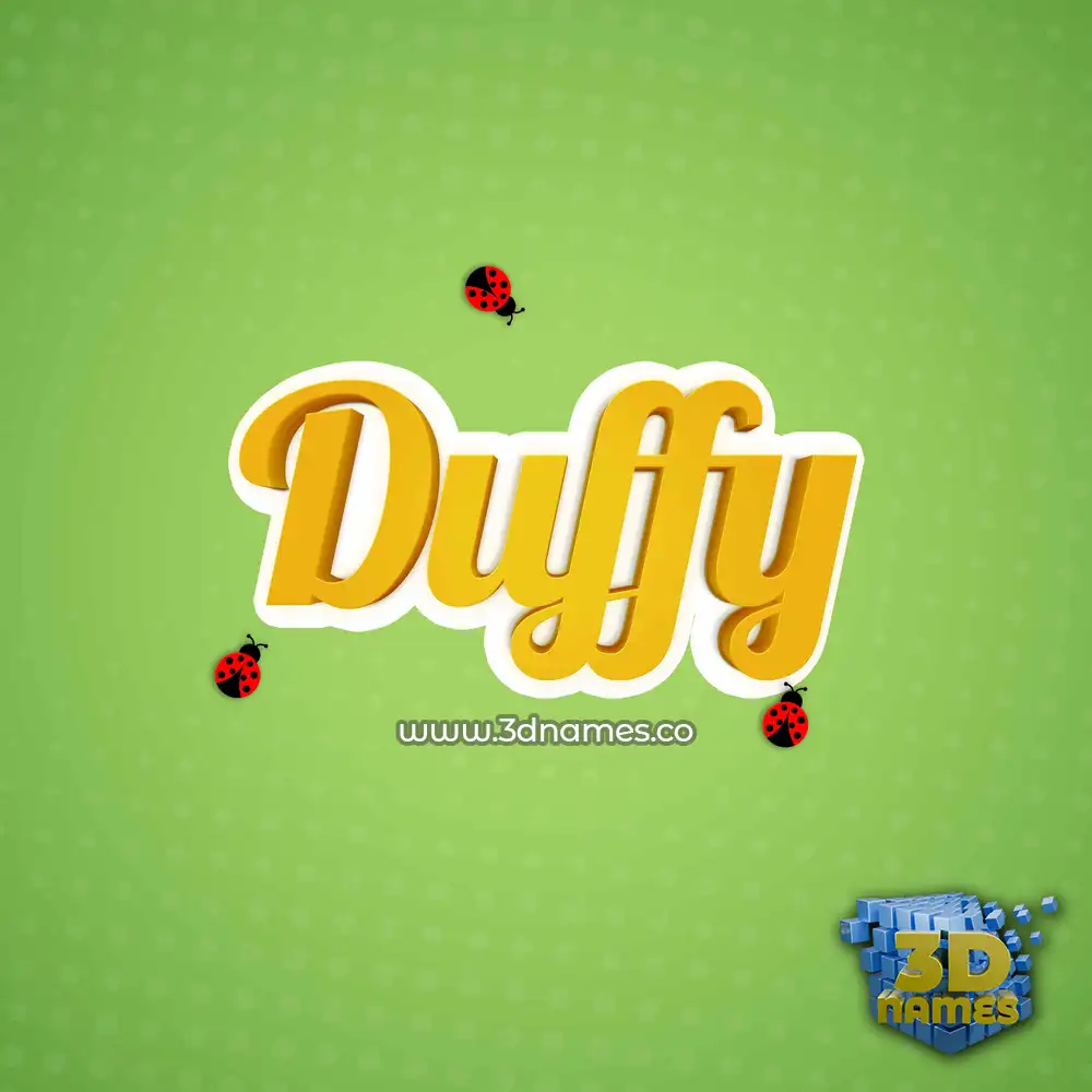duffy in Ladybugs style - 3D name wallpaper