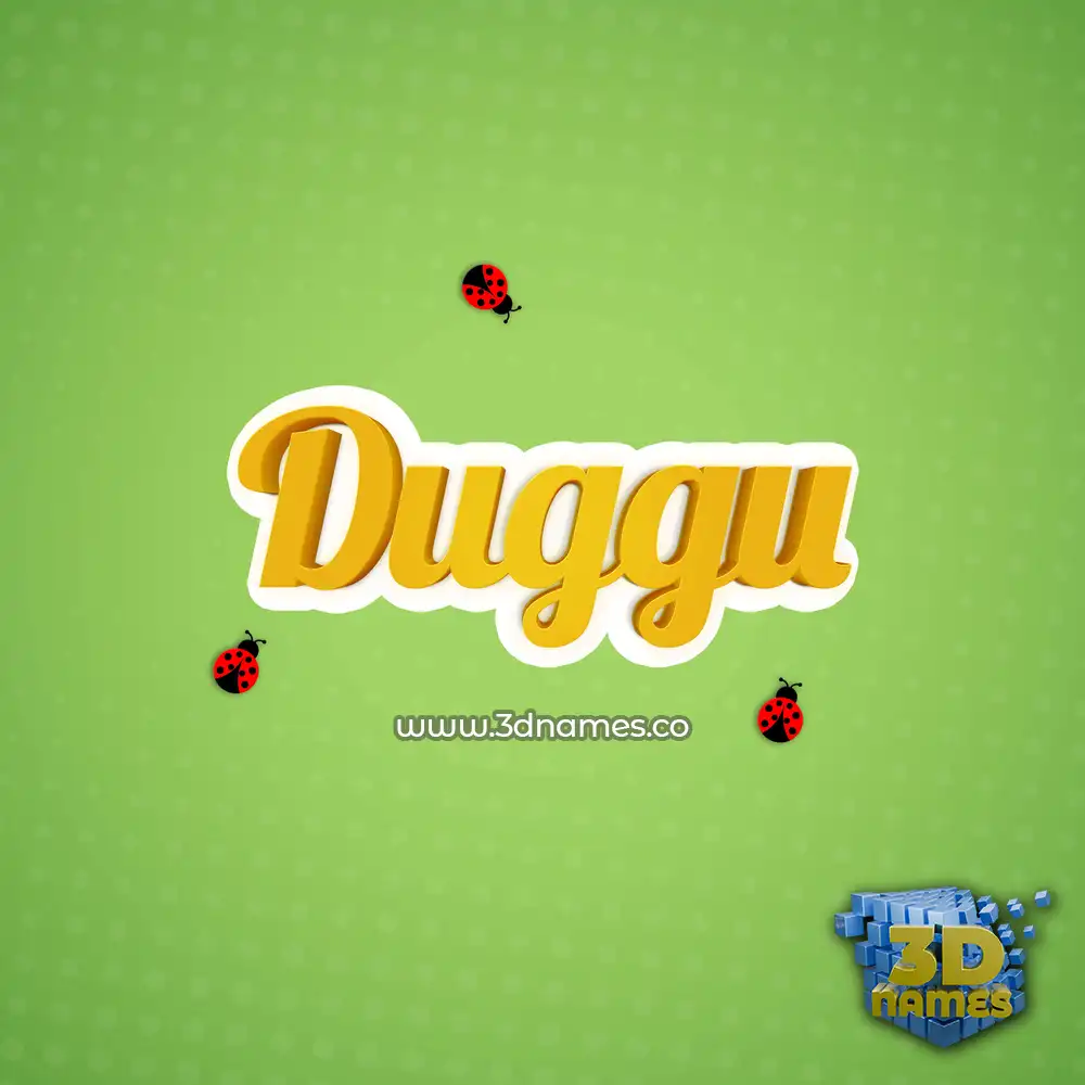 duggu in Ladybugs style - 3D name wallpaper