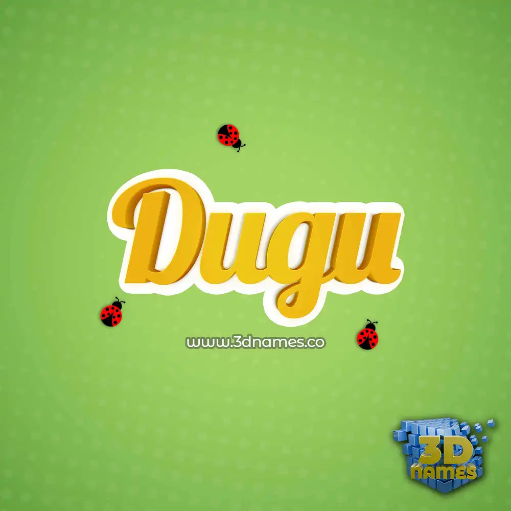 dugu in Ladybugs style - 3D name wallpaper