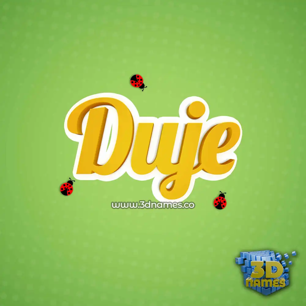 duje in Ladybugs style - 3D name wallpaper