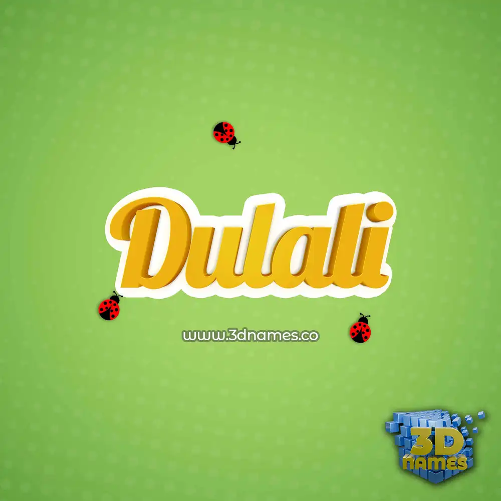 dulali in Ladybugs style - 3D name wallpaper