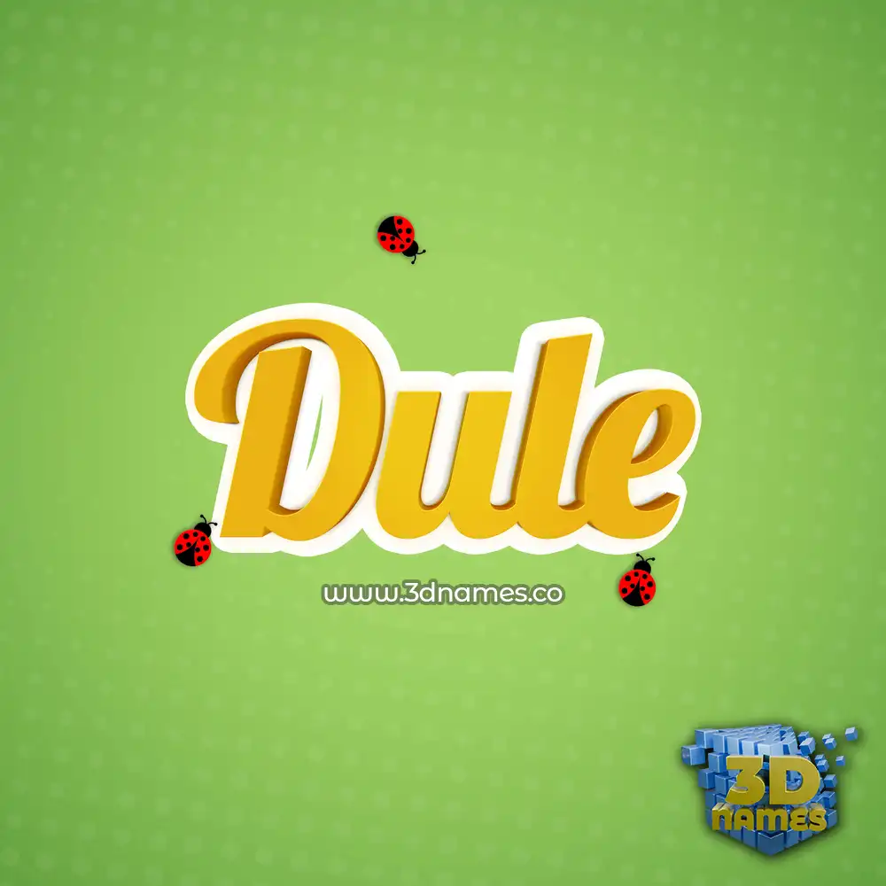 dule in Ladybugs style - 3D name wallpaper