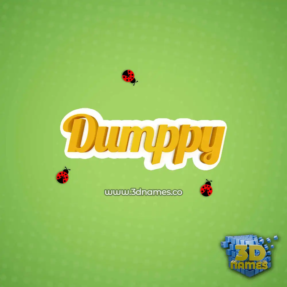 dumppy in Ladybugs style - 3D name wallpaper