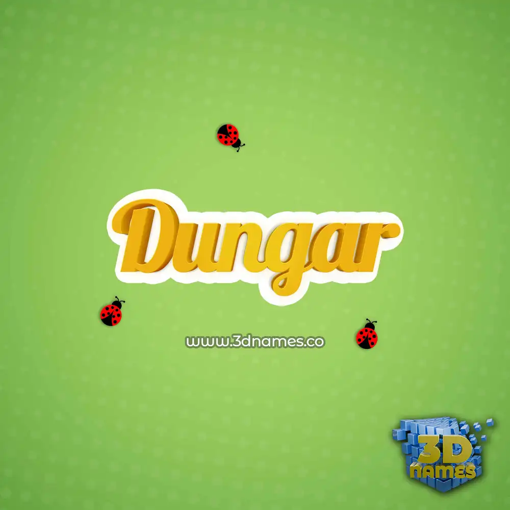 dungar in Ladybugs style - 3D name wallpaper