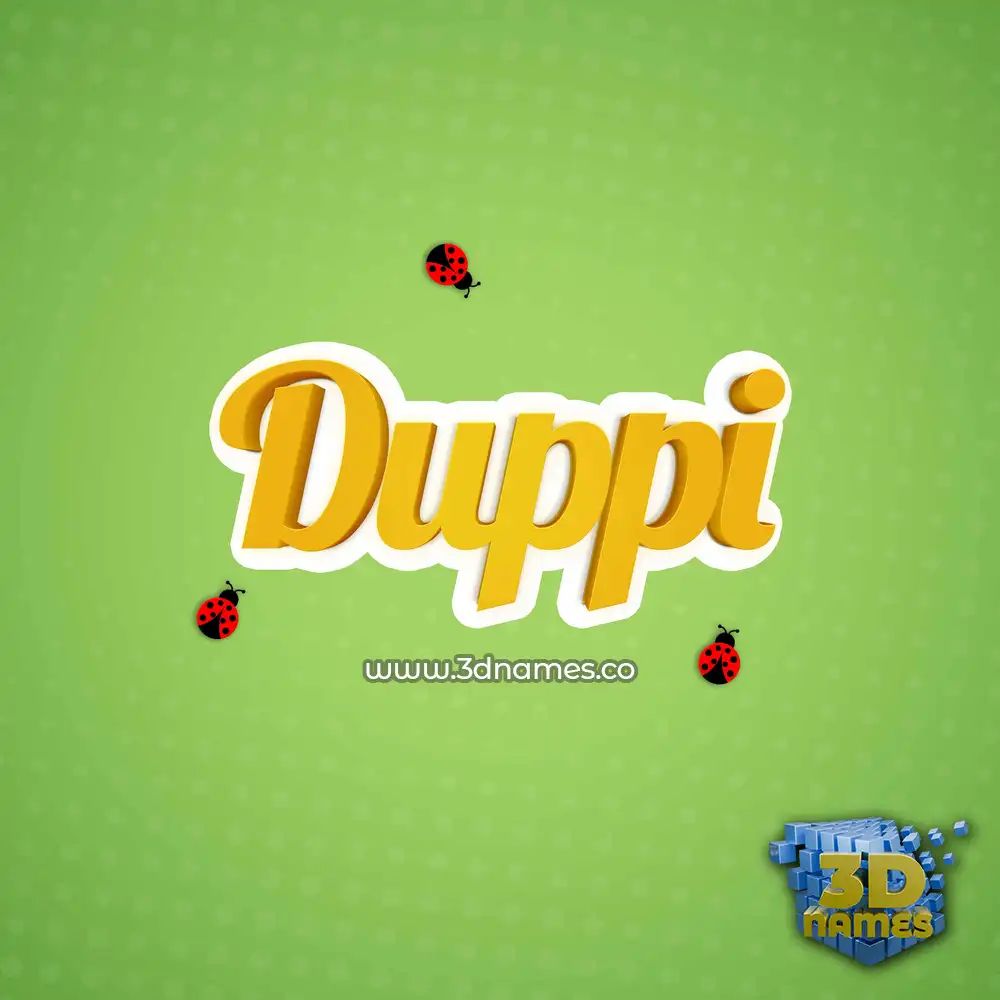 duppi in Ladybugs style - 3D name wallpaper
