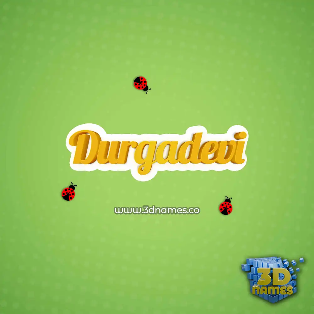 durgadevi in Ladybugs style - 3D name wallpaper