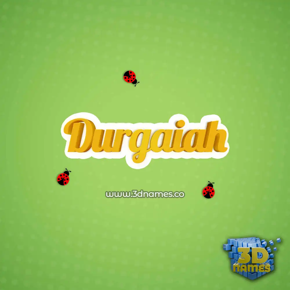 durgaiah in Ladybugs style - 3D name wallpaper