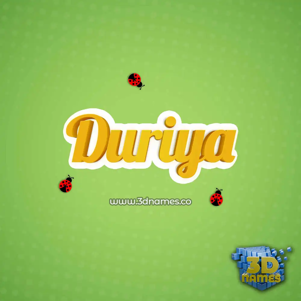 duriya in Ladybugs style - 3D name wallpaper
