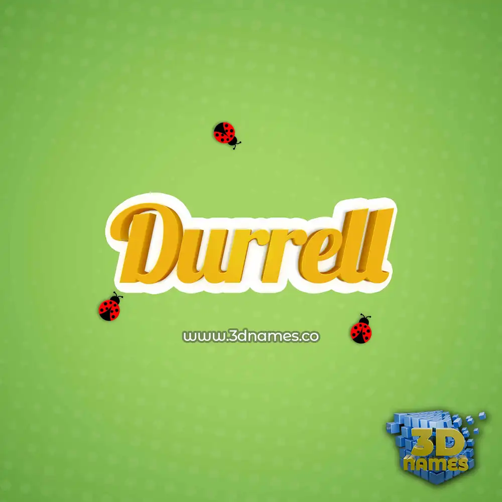 durrell in Ladybugs style - 3D name wallpaper