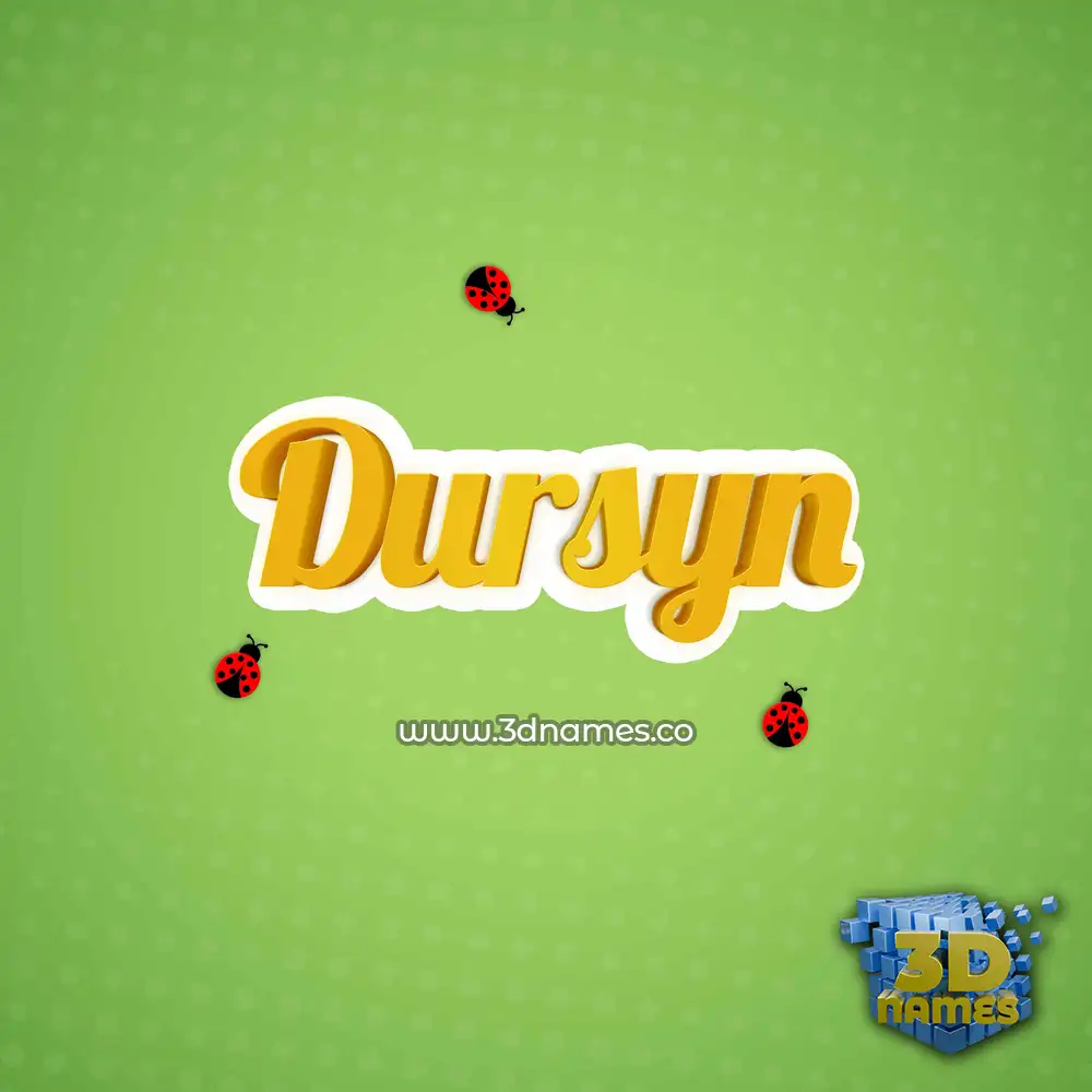 dursyn in Ladybugs style - 3D name wallpaper