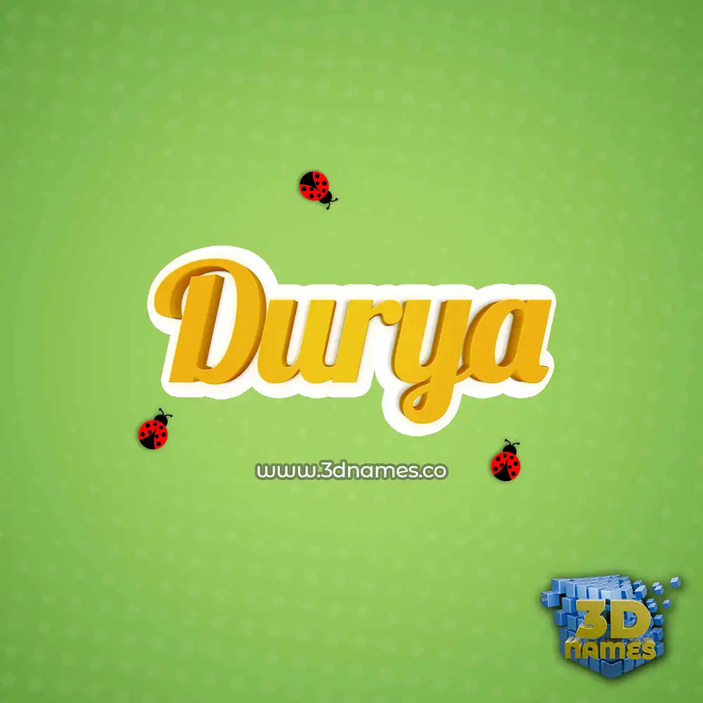 durya in Ladybugs style - 3D name wallpaper