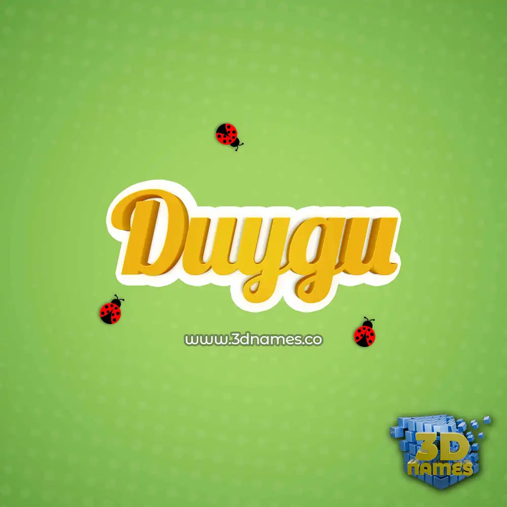 duygu in Ladybugs style - 3D name wallpaper