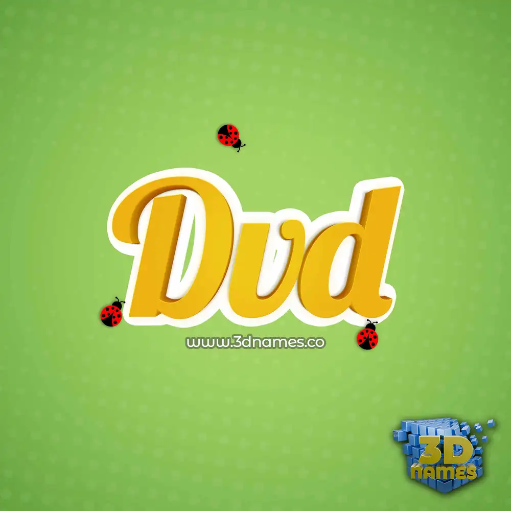 dvd in Ladybugs style - 3D name wallpaper