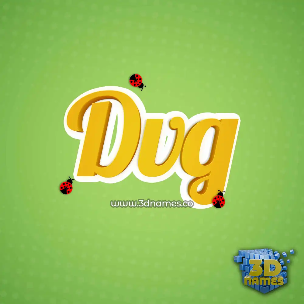 dvg in Ladybugs style - 3D name wallpaper