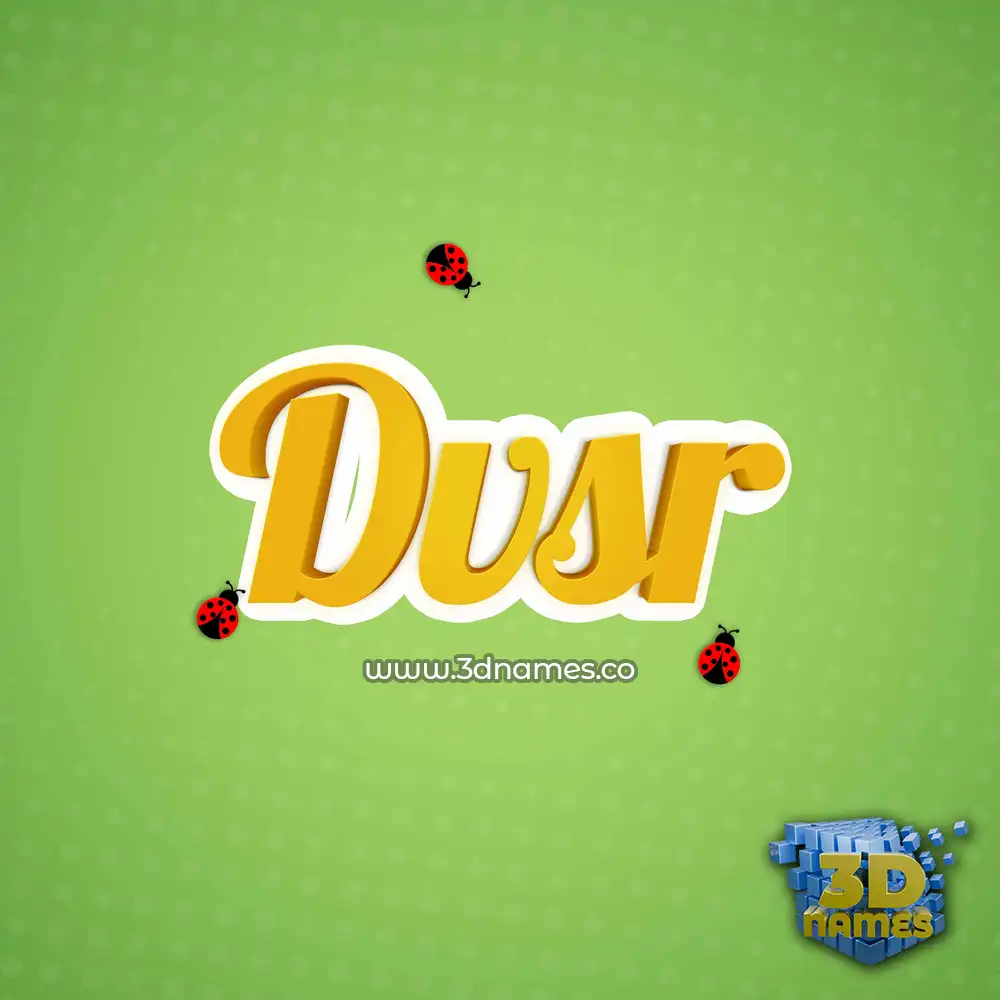 dvsr in Ladybugs style - 3D name wallpaper
