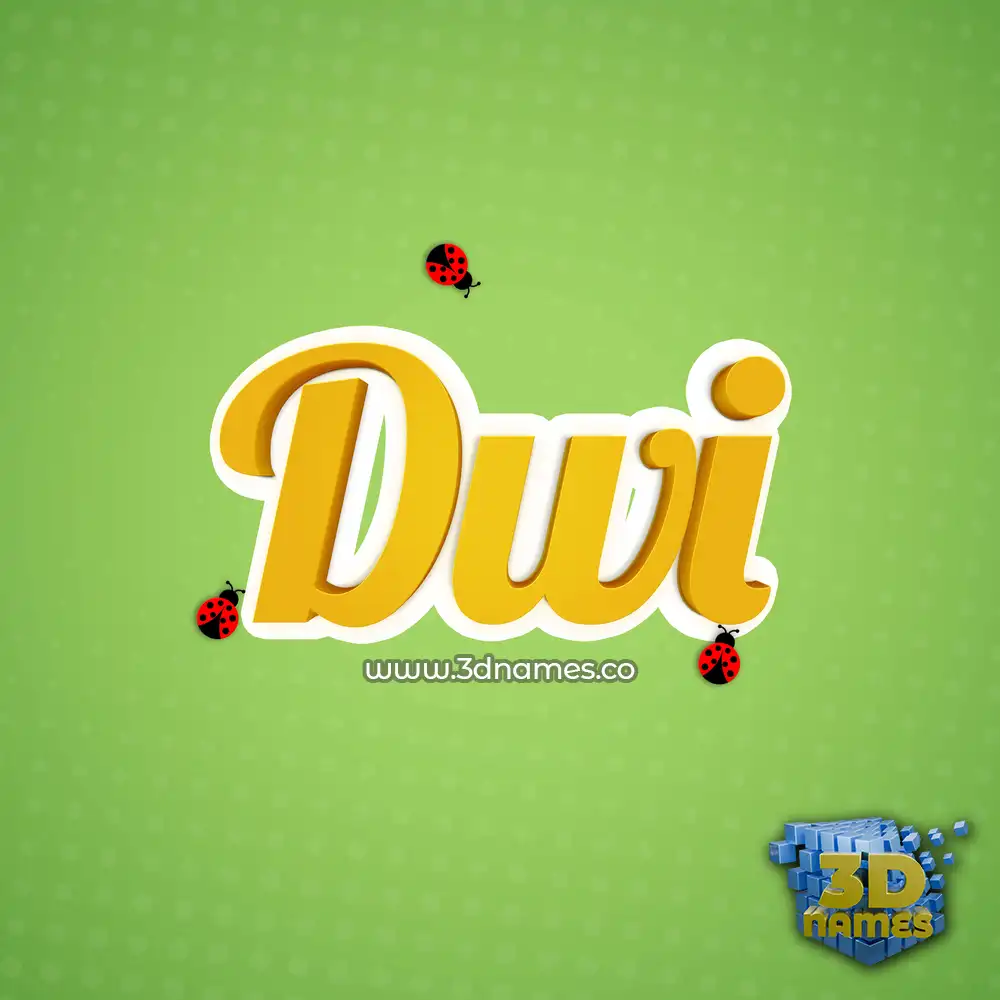 dwi in Ladybugs style - 3D name wallpaper