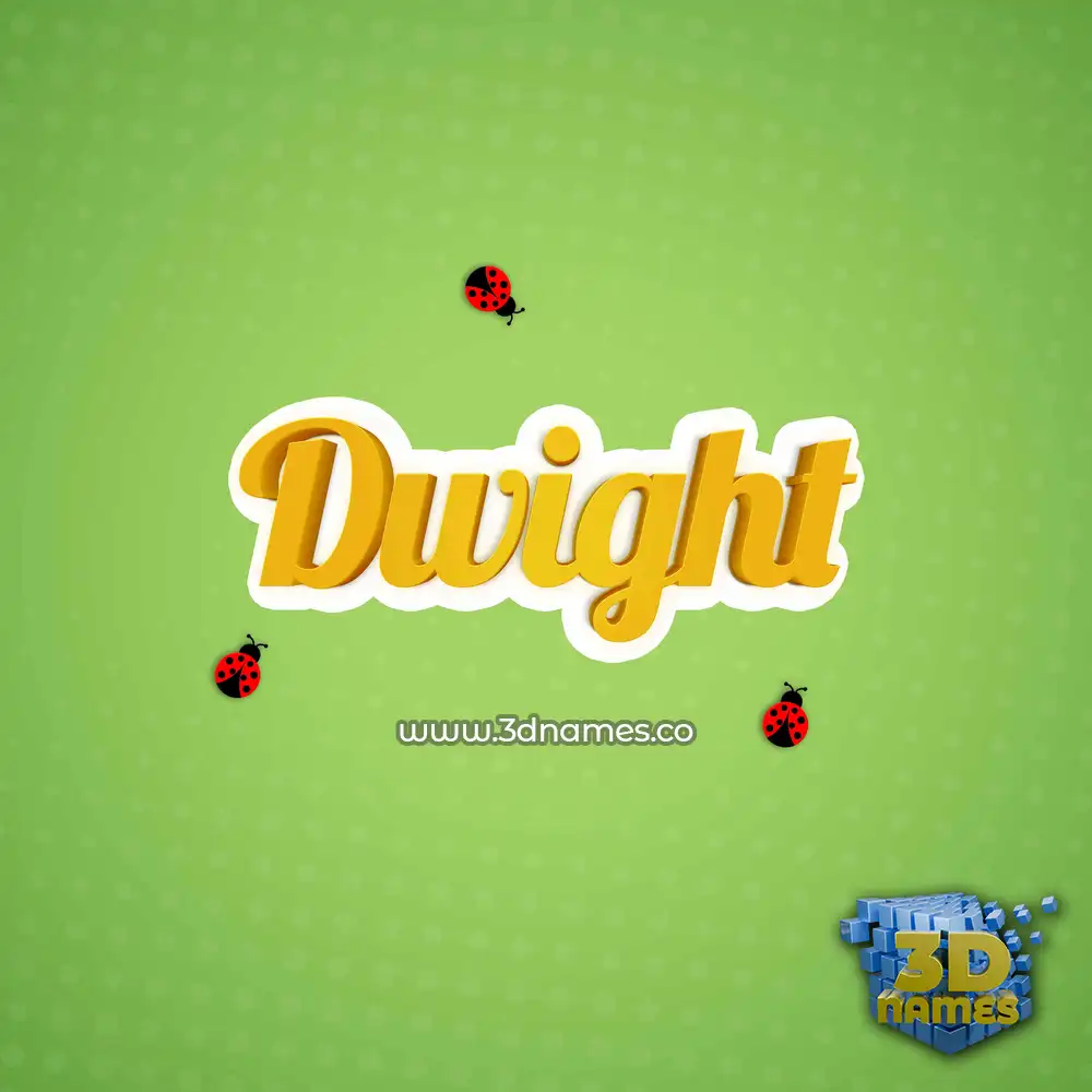 dwight in Ladybugs style - 3D name wallpaper