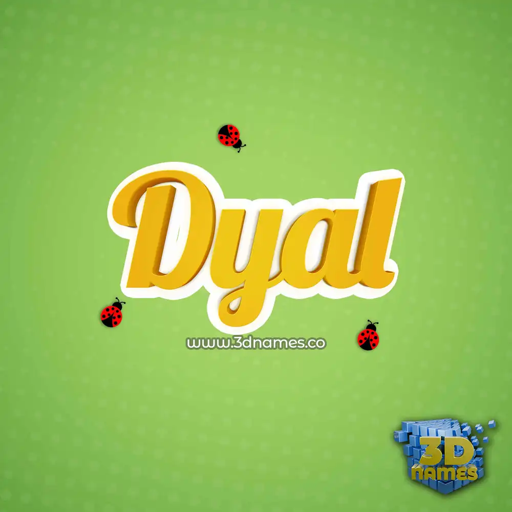 dyal in Ladybugs style - 3D name wallpaper