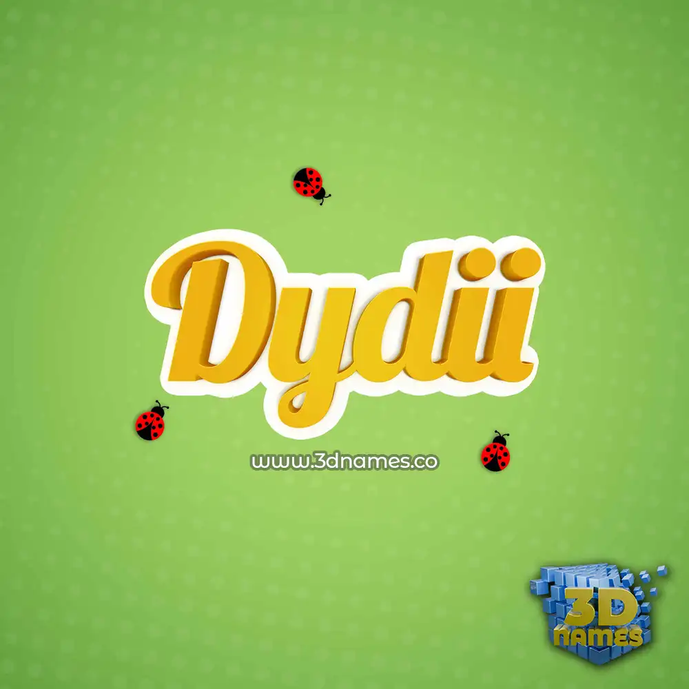 dydii in Ladybugs style - 3D name wallpaper