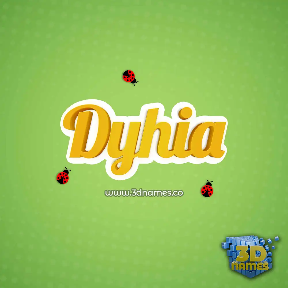 dyhia in Ladybugs style - 3D name wallpaper