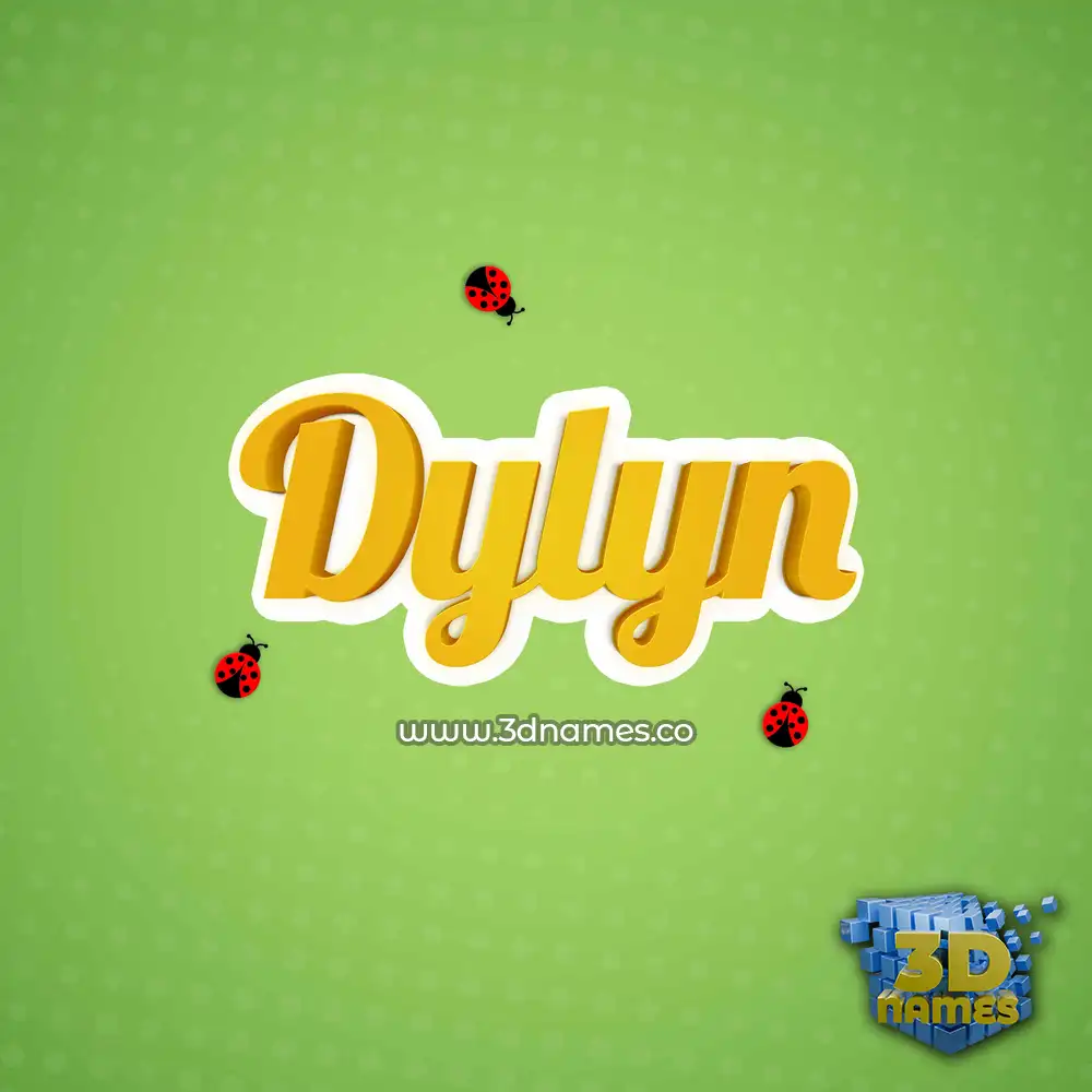 dylyn in Ladybugs style - 3D name wallpaper