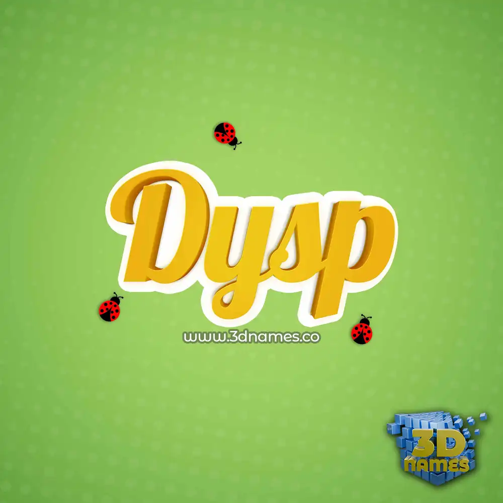 dysp in Ladybugs style - 3D name wallpaper