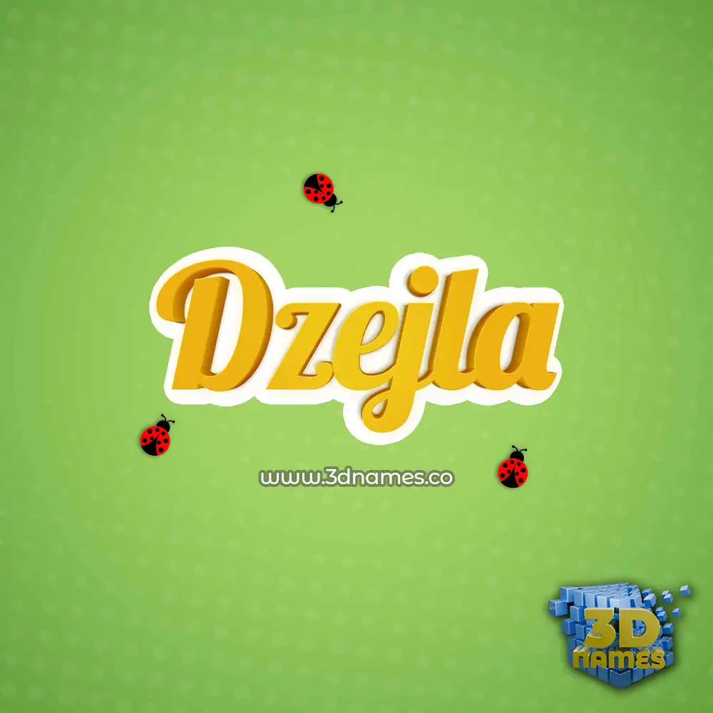 dzejla in Ladybugs style - 3D name wallpaper