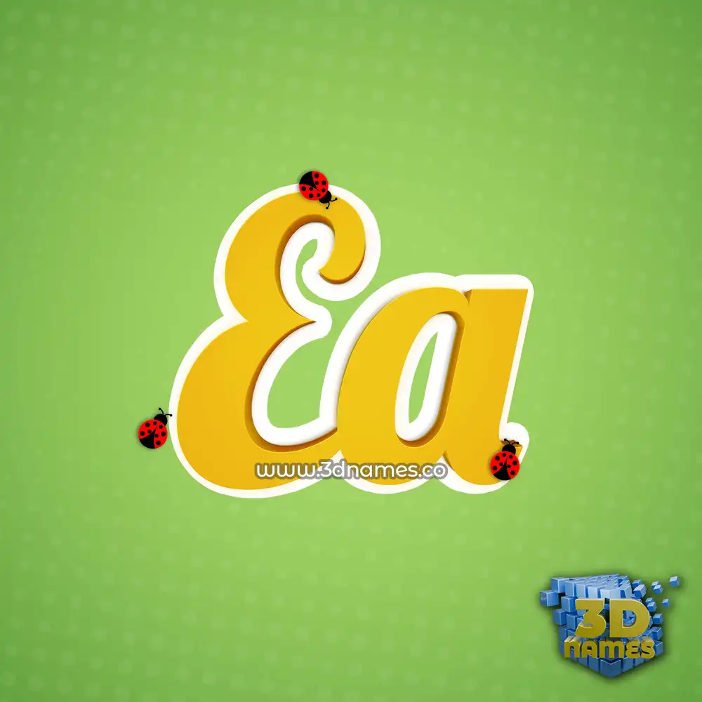 ea in Ladybugs style - 3D name wallpaper