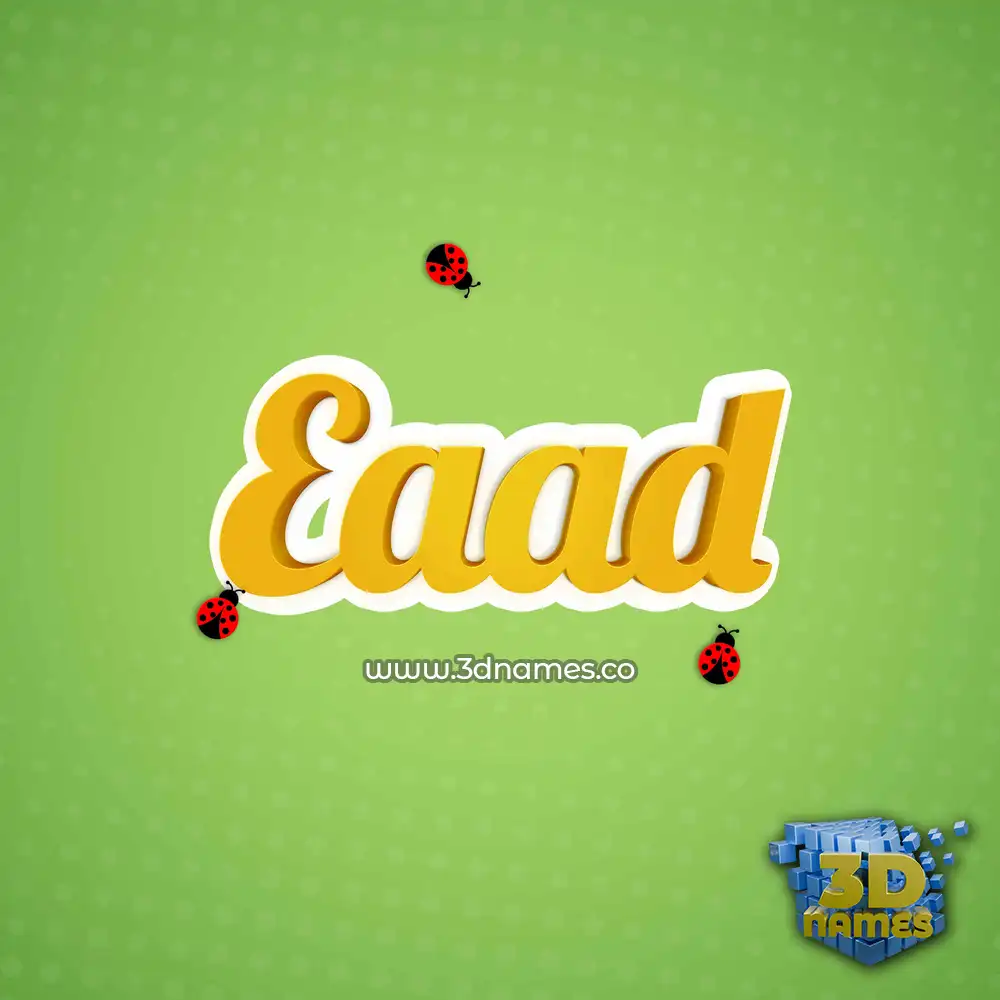eaad in Ladybugs style - 3D name wallpaper