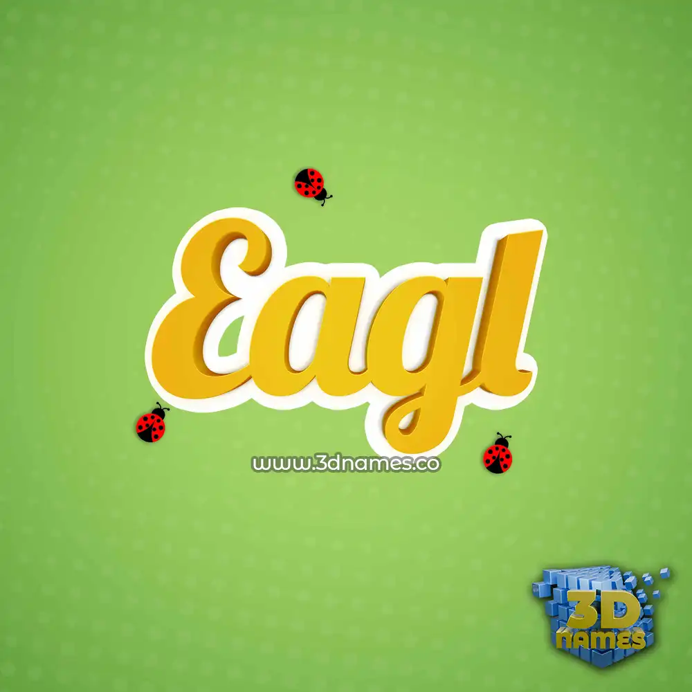eagl in Ladybugs style - 3D name wallpaper
