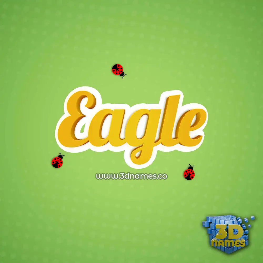 eagle in Ladybugs style - 3D name wallpaper