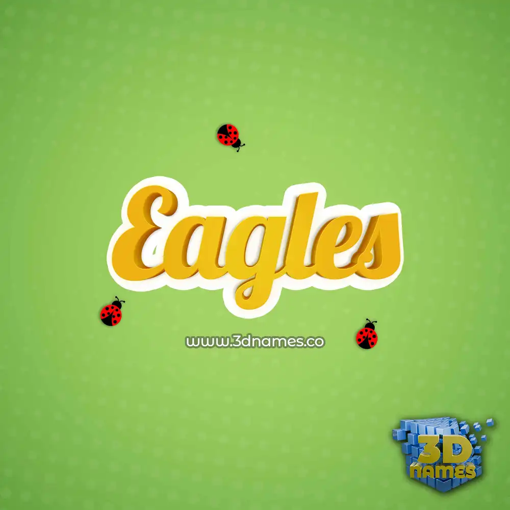 eagles in Ladybugs style - 3D name wallpaper
