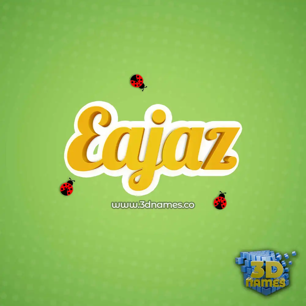 eajaz in Ladybugs style - 3D name wallpaper