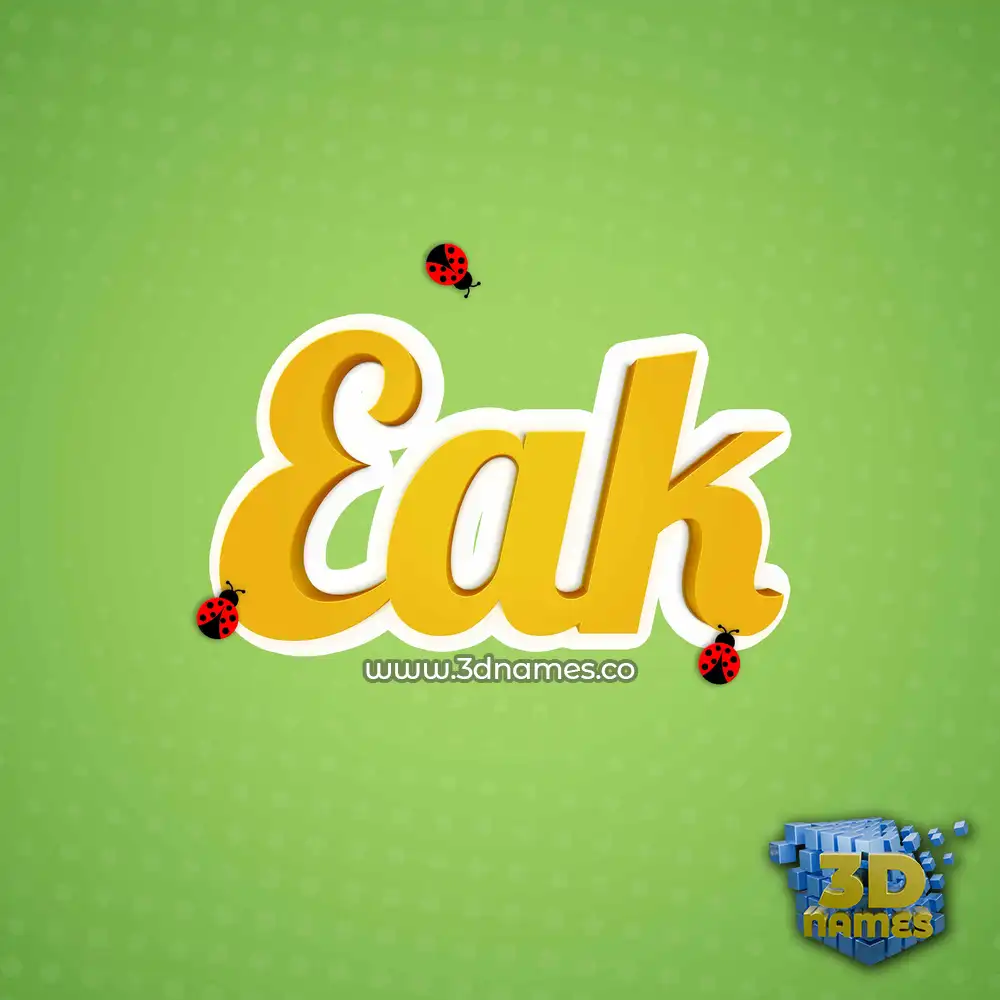 eak in Ladybugs style - 3D name wallpaper