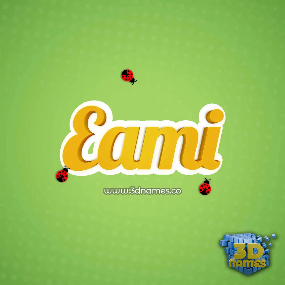 eami in Ladybugs style - 3D name wallpaper