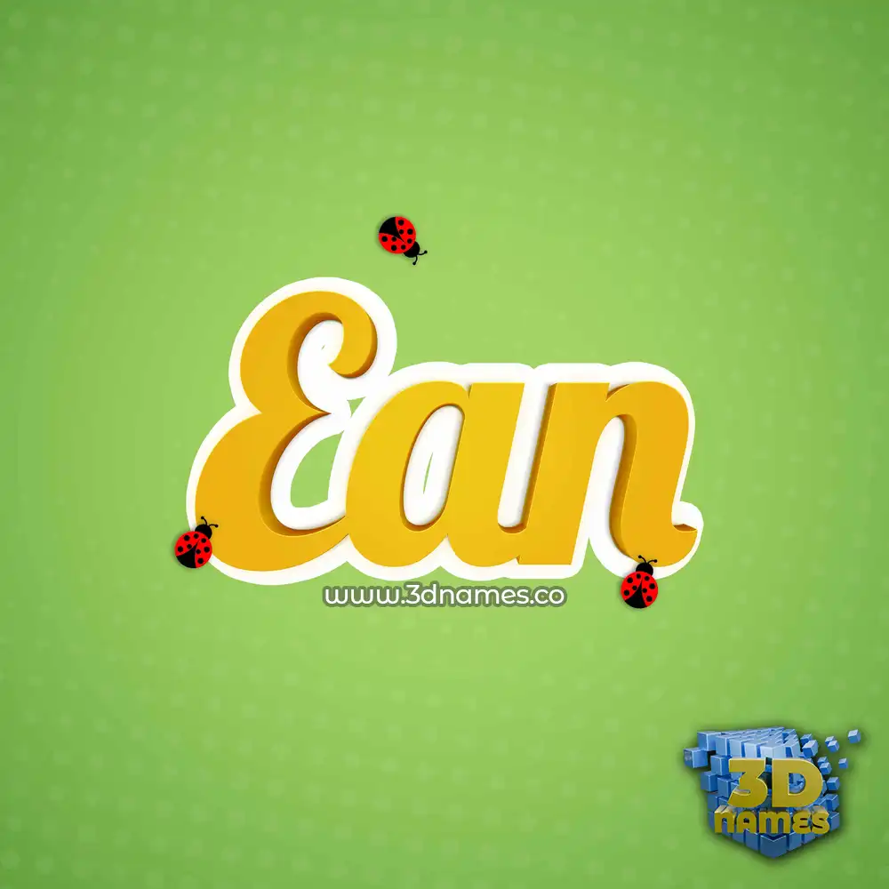 ean in Ladybugs style - 3D name wallpaper