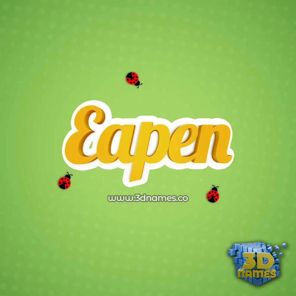 eapen in Ladybugs style - 3D name wallpaper