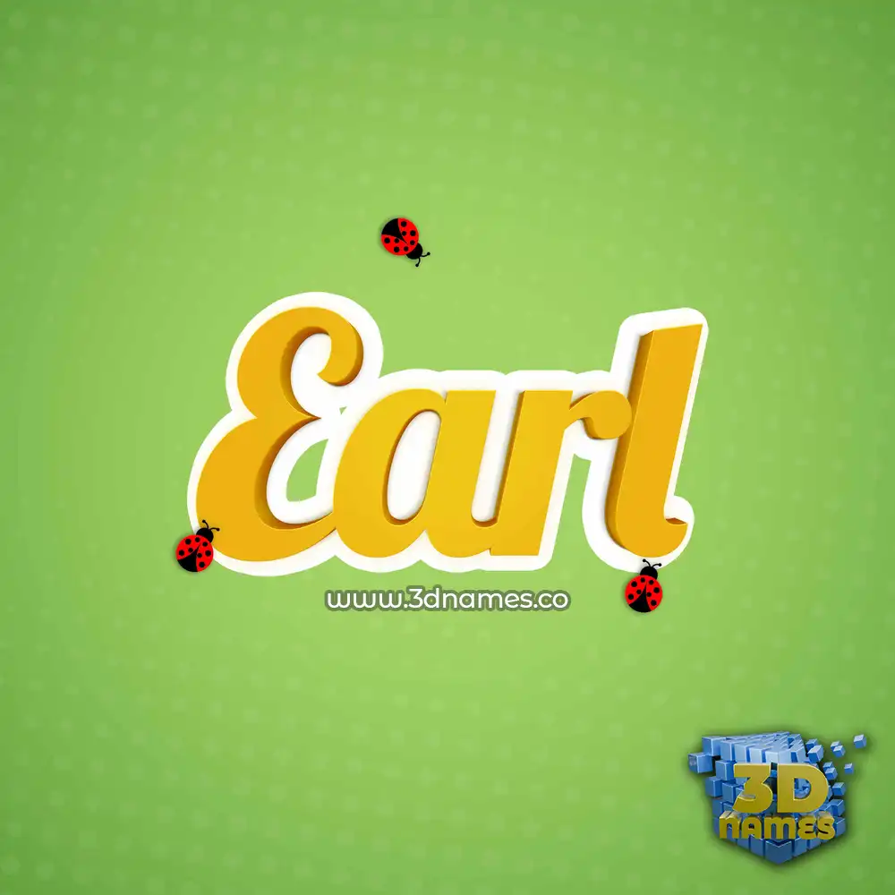 earl in Ladybugs style - 3D name wallpaper