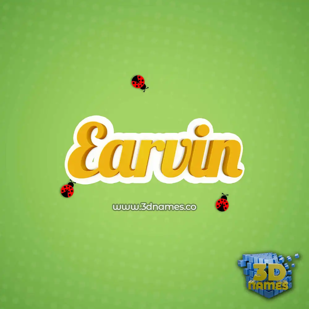 earvin in Ladybugs style - 3D name wallpaper